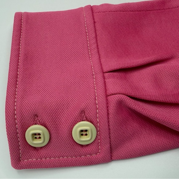 NEW RTW Gucci Pink Orange Embroidered Bunny Rabbit Logo Pique Shirt Jacket Sz S - Picture 16 of 16